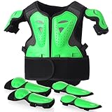 Jugend Schutzset mit brustpanzer Kinder und rückenprotektor Kinder, verstellbare Motorradjacke mit...