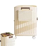 ETUCYNG Wäschekorb mit Rädern, rollender Wäschekorb für Wäsche, faltbarer...