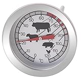 wenco premium Analoges Bratenthermometer, 11 cm, Ideal zur Kontrolle des Fleisches beim Garen im...