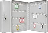 WEDO Schlüsselschrank 70 Schlüssel – kompakte Schlüsselbox aus pulverbeschichtetem Stahl,...