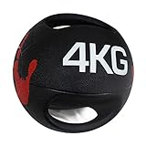 KG7HQRP Professioneller Medizinball mit doppeltem Griff, 3 kg - 10 kg, für Gewichtstraining, MMA,...