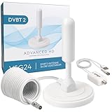 VSG24 DVBT2 Antenne mit Verstärker 36Dbi+ HDTV Zimmerantenne für Fernseher, max. Signalqualität...