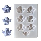 Silikonschablonen für Harz, 7 Hohlräume, Silikonformen Engel zum Gießen von Harz, Zubehör für...