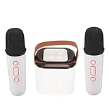 Plyisty Karaoke Machine Leistungsstarke Tragbare -Lautsprecher mit 2 Drahtlosen Mikrofon, Premium...