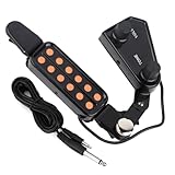 Gitarren Tonabnehmer, Tonabnehmer Gitarre Akustik Metall 12 Loch Magnetgitarrenwandler Tonabnehmer...