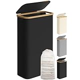 SONGMICS Wäschekorb mit Deckel, Wäschesammler 65 L, platzsparend, herausnehmbarer Wäschesack,...