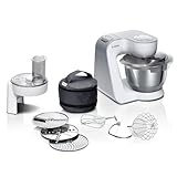 Bosch Küchenmaschine Serie 4 MUM58210, Edelstahl-Schüssel 3,9 L, Planetenrührwerk, Patisserie-Set...