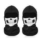 2Stück Ghost Maske,Skelett Mask Motorrad Sturmhaube Skull Gesichtsmaske Totenkopf Balaclava...