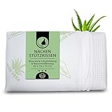 MaxxGoods orthopädisches Kissen, Nackenstützkissen aus Visco Gelschaum mit Aloe Vera Schutzbezug &...