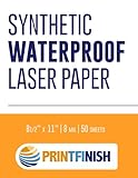 Printfinish Synthetisches Laserpapier, 8,5 x 11, wetterfestes Kopierpapier, 305 mm x 457 mm, 8 mm...