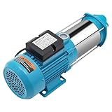 Gartenpumpe Kreiselpumpe Selbstansaugend mit Druckschalter Edelstahl Zentrifugalpumpe 1.8PS,...
