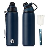 Fjbottle Edelstahl Trinkflasche Sport mit Magnetischem Deckel 1L, 800ml, 600ml, 400ml BPA-Frei...