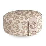 Soul Pillow Meditationskissen, Yoga Sitzkissen 15 cm hoch, Ø30cm mit Dinkelfüllung, Bezug...