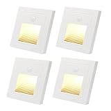 4x 1,5W LED Treppenlicht mit bewegungsmelder Warmweiß 3000K LED Wandeinbauleuchte...