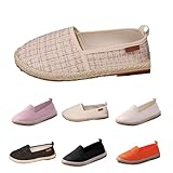 Leinenschuhe Damen Stoffschuhe Damen Canvas Sneaker Stoffturnschuhe Freizeitschuhe Walkingschuhe...