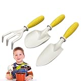 Kinder Gartengeräte Set,3-Teiliges Mini Sicheres Grab- Und Buddelspielzeug | Gartenwerkzeug für...