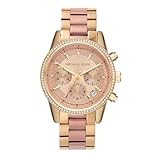 Michael Kors MK6475 Chronograph Uhr Damenuhr Edelstahl Edelstahl 5 bar Analog Chrono Datum Bicolor