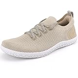 ASITVO Damen Weite Barfuß-Zero-Drop-Sohle Minimalistische Weite Zehenbox Walkingschuhe Sneakers...