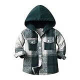 Kleinkind Kinder Baby Outwear Langarm Kapuze Plaid Jacke für Mädchen oder Jungen Mäntel für...