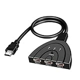 DUO LOONG HDMI-Switch, HDMI-Splitter, 3-in-1-Ausgang, HDMI-Switcher, unterstützt Full HD 1080p High...