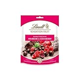 Lindt Sensation Fruit Himbeere und Cranberry | 150g feinherbe Schokolade | Dunkle Schokolade-Kugeln...