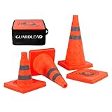 GUARDLEAD Warnleitkegel Pylon, 4 Stück, Faltbare, Mehrzweck-Pop-Up-Reflektierend Straßenparkplatz,...