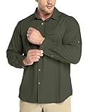 Outdoor Ventures Hemd Herren Freizeithemd Langarm Outdoor Shirt Atmungsaktive Schnell Trocknende...