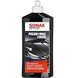 SONAX Polish+Wax Color schwarz (500 ml) Politur mit schwarzen Farbpigmenten und Wachsanteilen |...