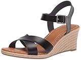Amazon Essentials Damen Espadrille-Sandale mit Keilabsatz, Schwarz, 39 EU