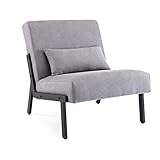 Mingone Sessel Einzelsofa Cocktailsessel Modern Loungesessel 1 Sitzer Polstersofa Leinen Stoff mit...