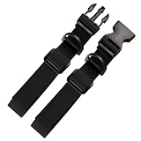 Verstellbarer Brustgurt-Set für Rucksäcke - 2 Stück; Schwarz, geeignet zum Joggen, Wandern,...
