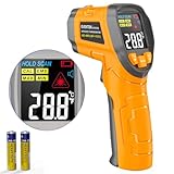 EVENTEK Infrarot-Thermometer, Temperaturmessgerät -50°C～600°C(-58°F~1112°F) mit Einstellbarer...