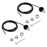 Koanhinn 2X 2 Meter Verstellbares Kabel für Das Fitness Studio Draht Seil Hoch Leistungs Stahl...