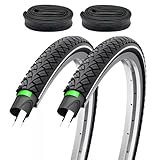 2er Set Fahrradreifen 28x1,60 Zoll 42-622 700x40c Reflexstreifen und 3mm Pannenschutz mit...
