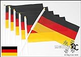 molinoRC BRD Flagge 6X - Deutschland Fanartikel - Fähnchen Deutschland für Fußballspiele und...