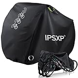 IPSXP Fahrradabdeckung Wasserdicht, Fahrradschutzhülle Fahrradträger für 3 Fahrräder Wasserfest...