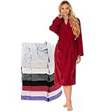 Twinzen Bademantel Damen - 100% Baumwolle (350g/m²) OEKO-TEX® Zertifiziert - Morgenmantel Damen...