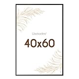 Wackadoo Bilderrahmen 40x60 Schwarz Fotowand Fotorahmen mit Glasscheibe Kunststoff Picture frame...