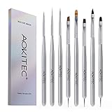 8 Stück Pinsel für Gelnägel Aokitec Nagelpinsel Set,Gel Pinsel Dotting Painting Line Pen für UV...