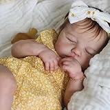 Annao Reborn Baby 50 cm Reborn Baby Ganzkörper Silikon, Vollsilikon Lebensecht Newborn Babies...