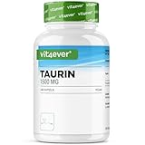 Taurin - 240 Kapseln - Hochdosiert mit 1500 mg pro Tagesportion - 99% Reinheit - ohne Zusätze -...