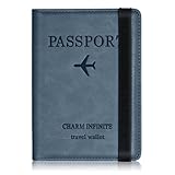 Impfpass Hülle Reisepasshülle, Urlaub Zubehör, Kunstleder Passhülle mit RFID-Blocker,...