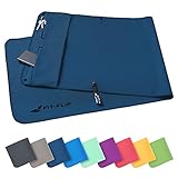 Fit-Flip Fitness Handtuch aus Mikrofaser - mit Magnet und Reißverschluss Tasche - Fitnesshandtuch...