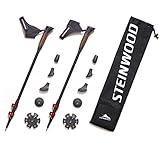 Steinwood Premium 100% Carbon Nordic Walking Stöcke verstellbar mit Teleskop und Klemmverschluss...