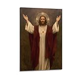 Poster des Heiligen Herzens Jesu, christliche Wanddekoration, 20 x 30 cm