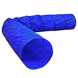 lionto Hundetunnel Spieltunnel Agilitytunnel, (L) 500x60 cm blau