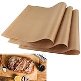 QEDBOJE 3pcs Dauerbackfolie braun Teflon (30 x 40 cm) 260° wiederverwendbares Backpapier Backfolie...