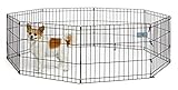 MidWest Homes for Pets 550-18 Laufstall und Spielgehege für Hunde, ohne Tür, 61 x 46 cm, schwarze...