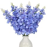 Briful 6er-Set Künstliche Rittersporn Delphinium Blaue Kunstblumen Wie Echt Dekoblumen...