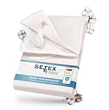 SETEX Molton Matratzenschutz, 90 x 200 cm, Eckgummis, Matratzenschoner aus 100 % Baumwolle, Basic,...